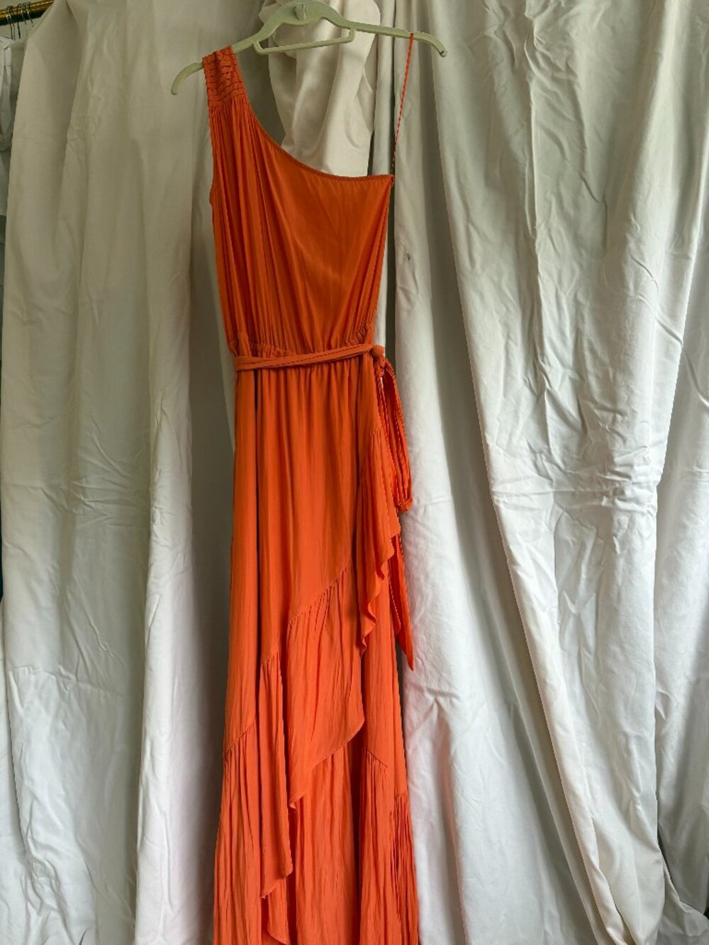 Ramy Brook Silk Dress, Size XS One shoulder, Asymmetrical hem